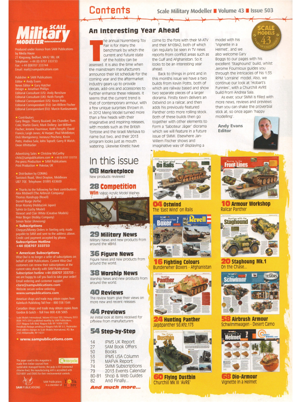 Scale Military Modeller international magazine No 503