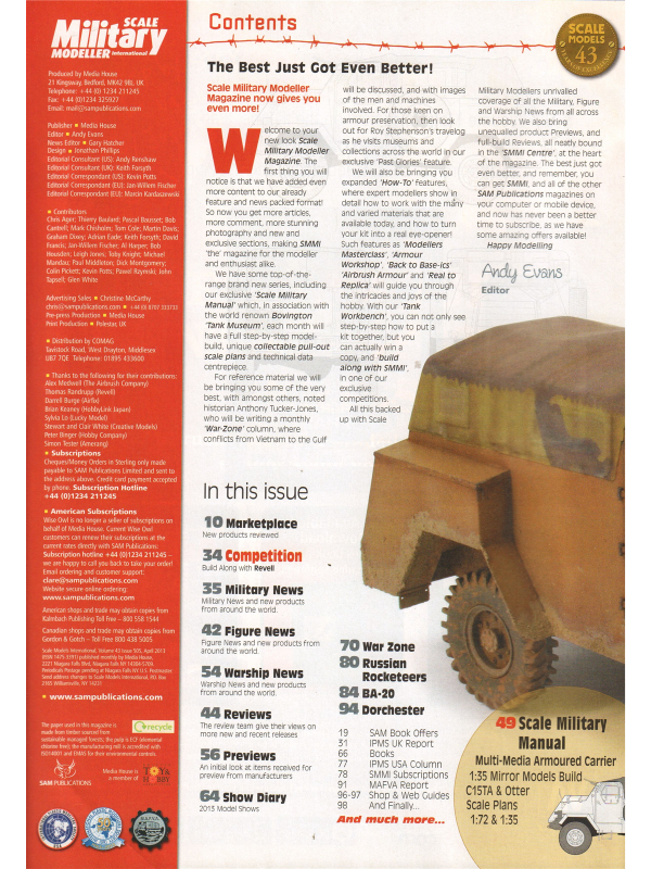 Scale Military Modeller international magazine No 505