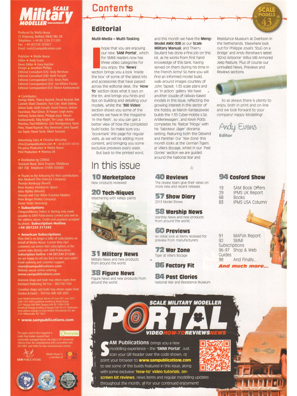 Scale Military Modeller international magazine No 507