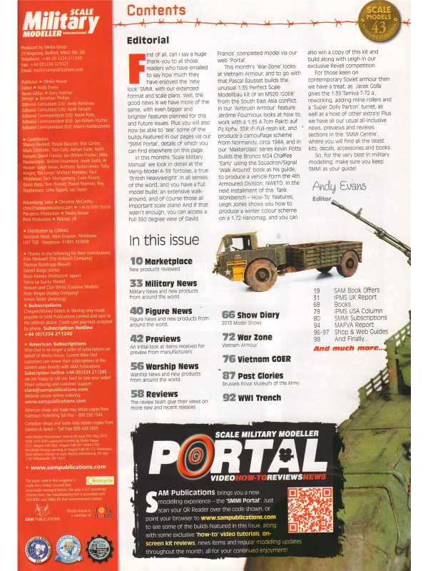 Scale Military Modeller international magazine No 506