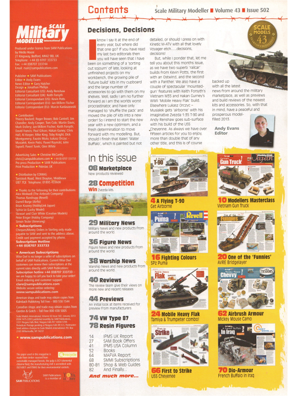 Scale Military Modeller international magazine No 502