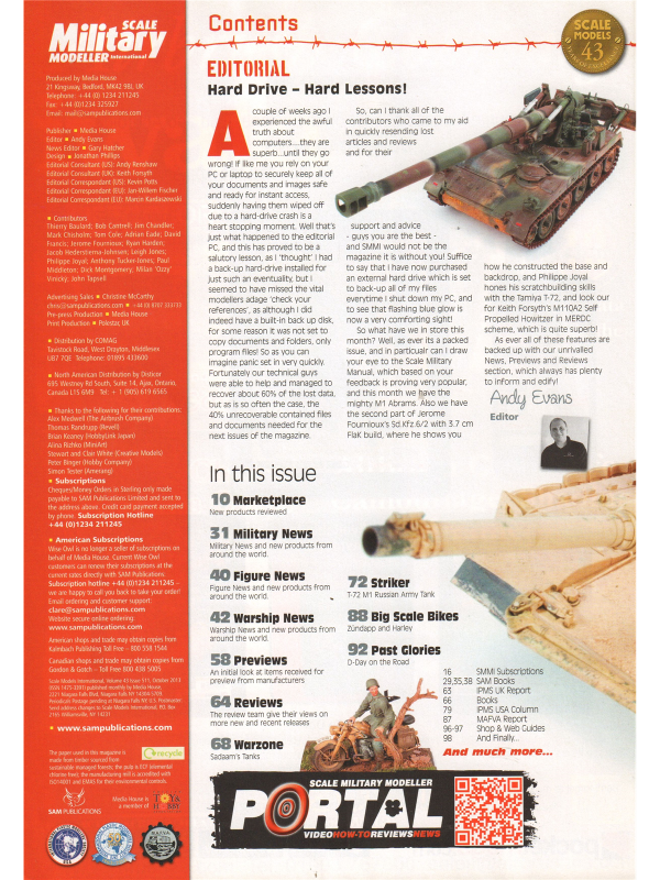 Scale Military Modeller international magazine No 511