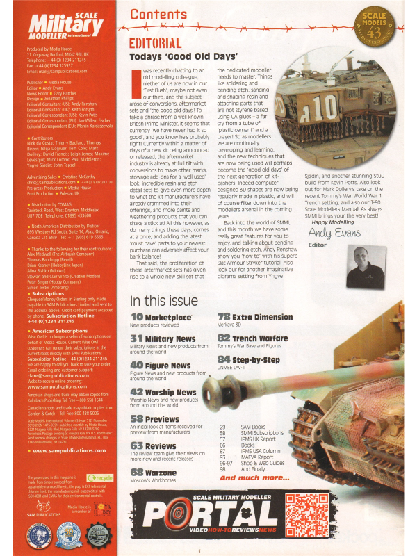 Scale Military Modeller international magazine No 512