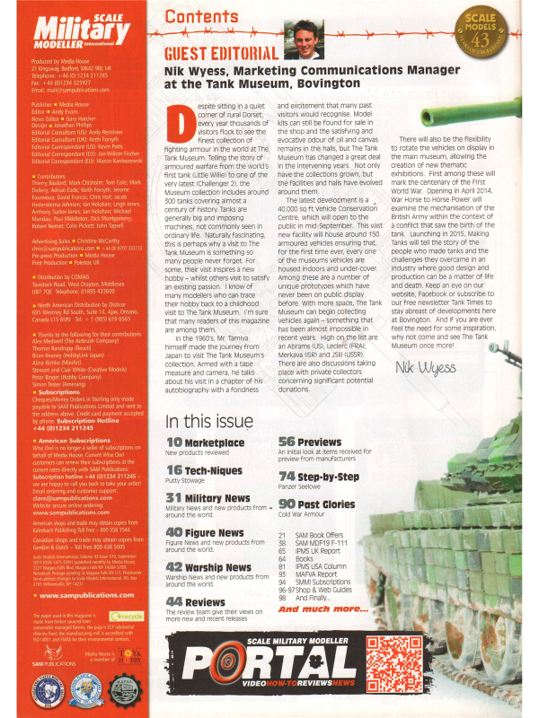 Scale Military Modeller international magazine No 510