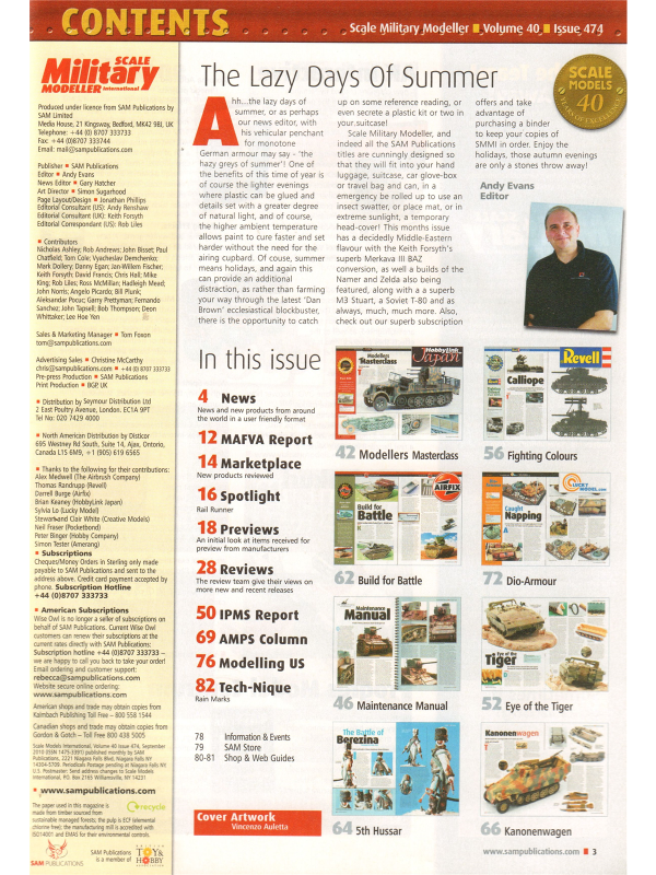 Scale Military Modeller international magazine No 474
