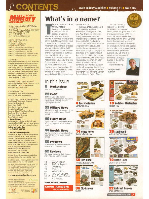Scale Military Modeller international magazine No 485