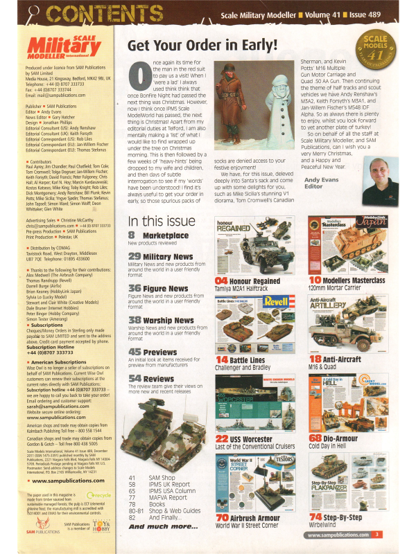 Scale Military Modeller international magazine No 489