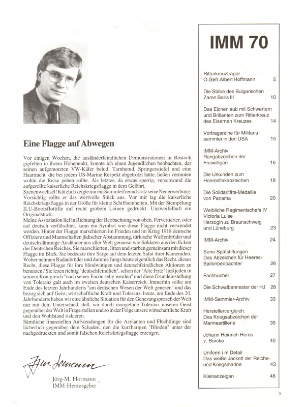 Internationales Militaria-Magazin (IMM) Nr 70