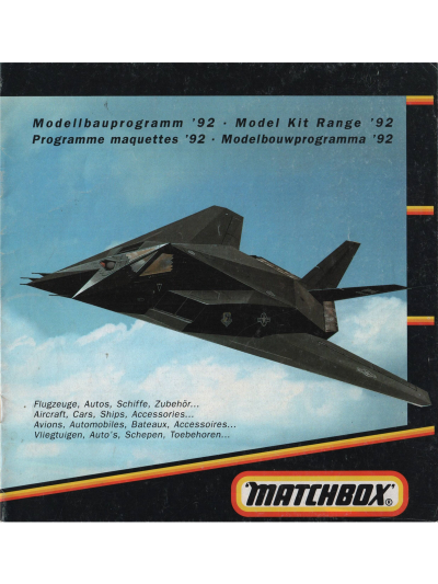 Matchbox models catalogue 1992-0