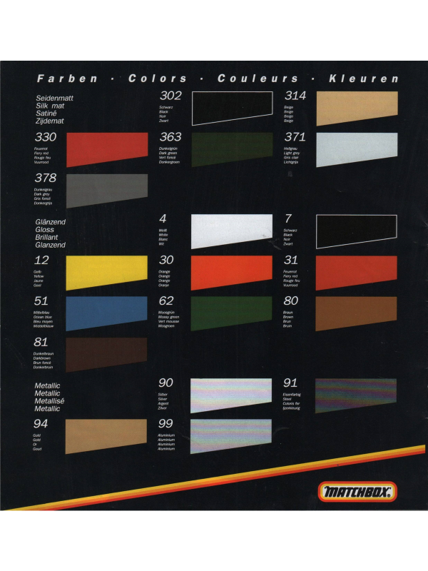 Matchbox models catalogue 1992-5