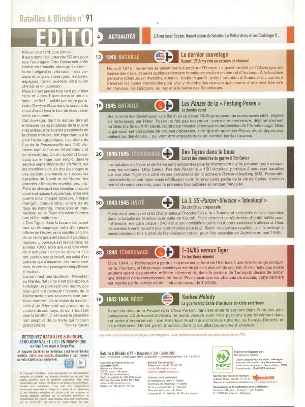 Batailles & blindes No 91-1