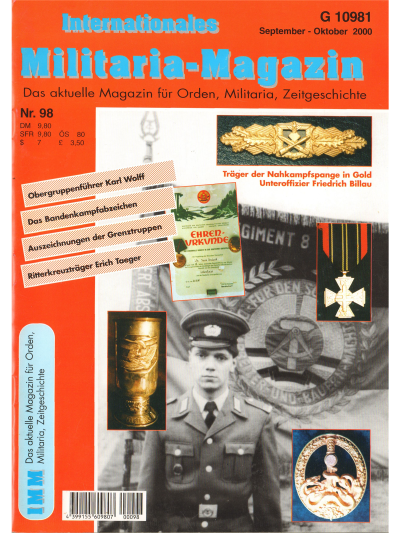 Internationales Militaria-Magazin (IMM) Nr 98