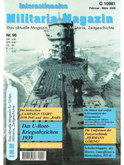 Internationales Militaria-Magazin (IMM) Nr 96