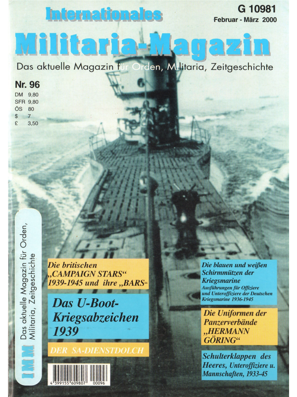 Internationales Militaria-Magazin (IMM) Nr 96