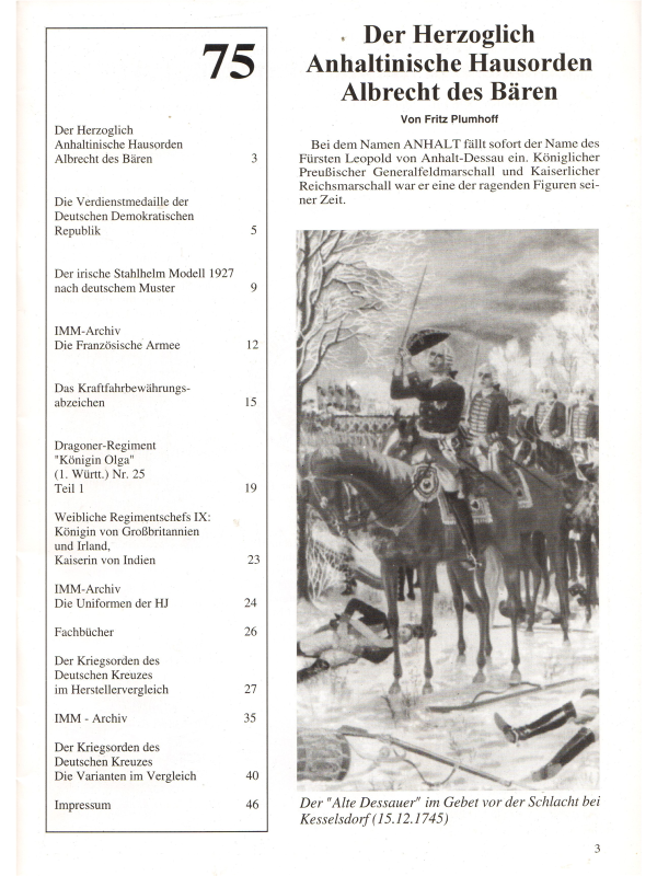 Internationales Militaria-Magazin (IMM) Nr 75