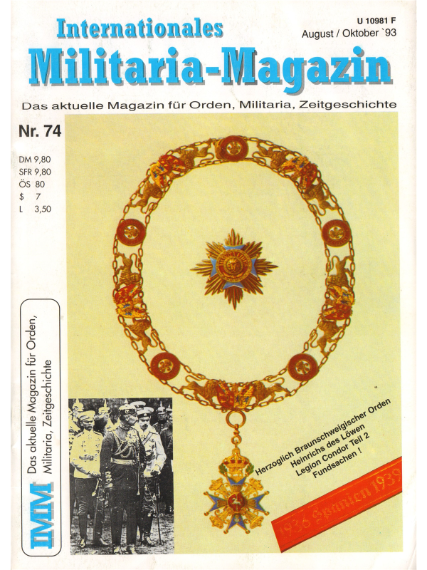 Internationales Militaria-Magazin (IMM) Nr 74
