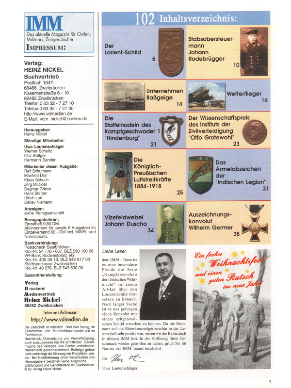 Internationales Militaria-Magazin (IMM) Nr 102-1