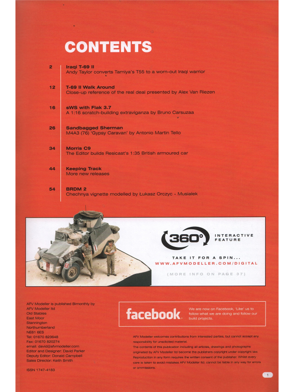 AFV Modeller magazine No 70-1