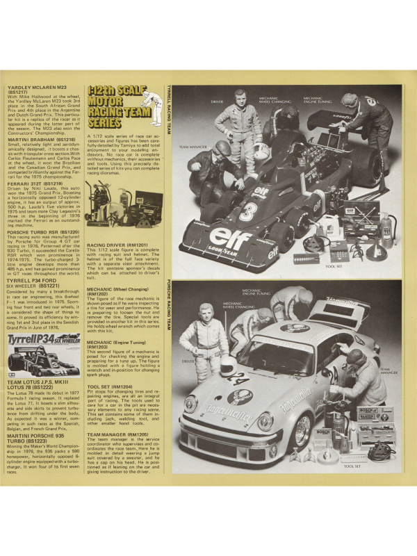 Tamiya catalogue 1978