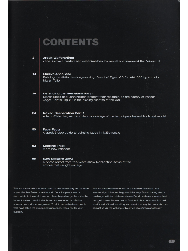 AFV Modeller magazine No 7