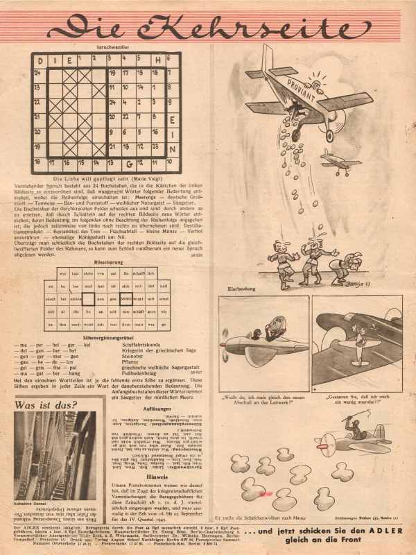 Der Adler No 19 1943 German edition downloadable PDF
