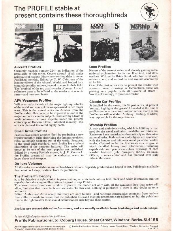 AFV Weapons Profile 46 Light tanks M22 Locust and M24 Chaffee
