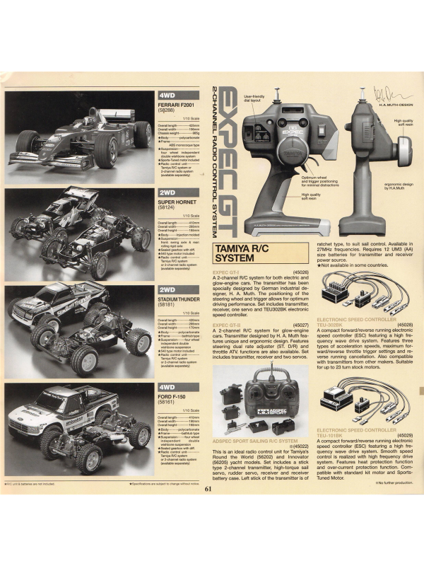 Tamiya catalogue radio control guide 2004