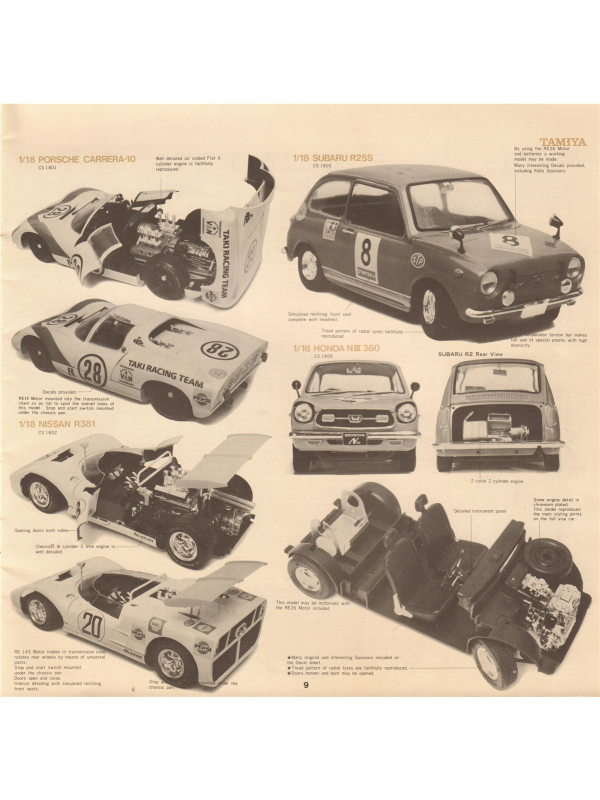 Tamiya catalogue 1972