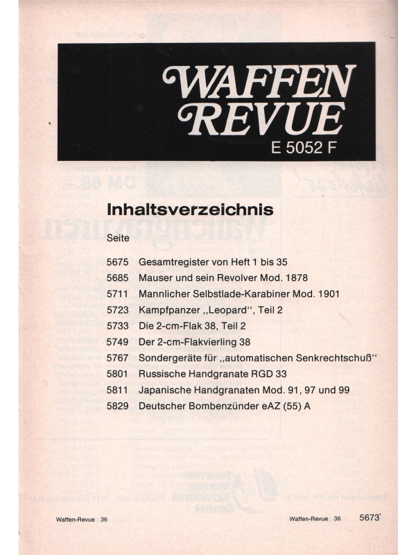 Waffen Revue nr 36 2 cm Flakvierling 38