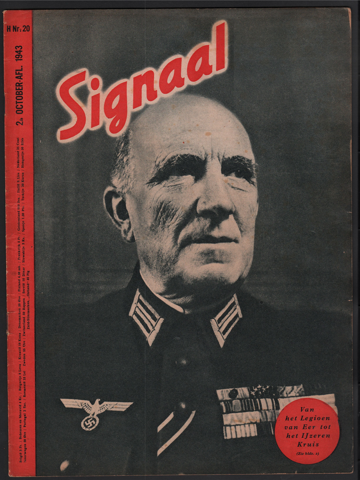 Signal magazine No 20 from 1943 Dutch language - 20th Century House