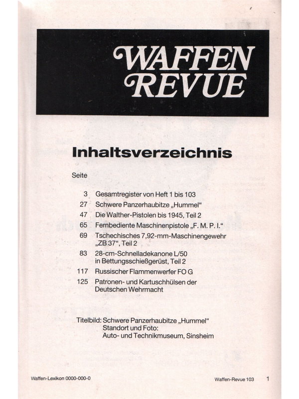 Waffen Revue nr 103 Hummel