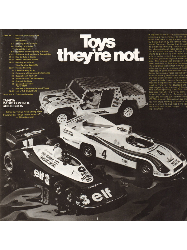 Tamiya catalogue radio control guide 1979 Downloadable PDF