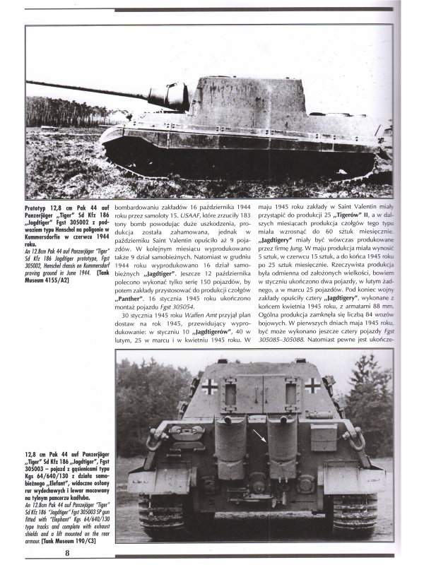 12,8 cm Pak 44 auf Panzerjäger "Tiger" Sd Kfz 186 "Jagdtiger"