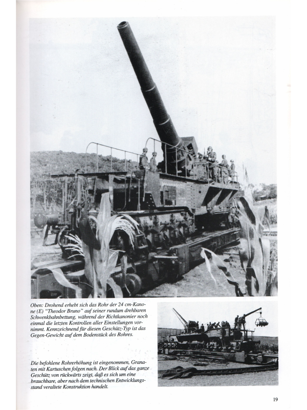 Deutsche Eisenbahngeschütze 15 - 80 cm Kaliber.