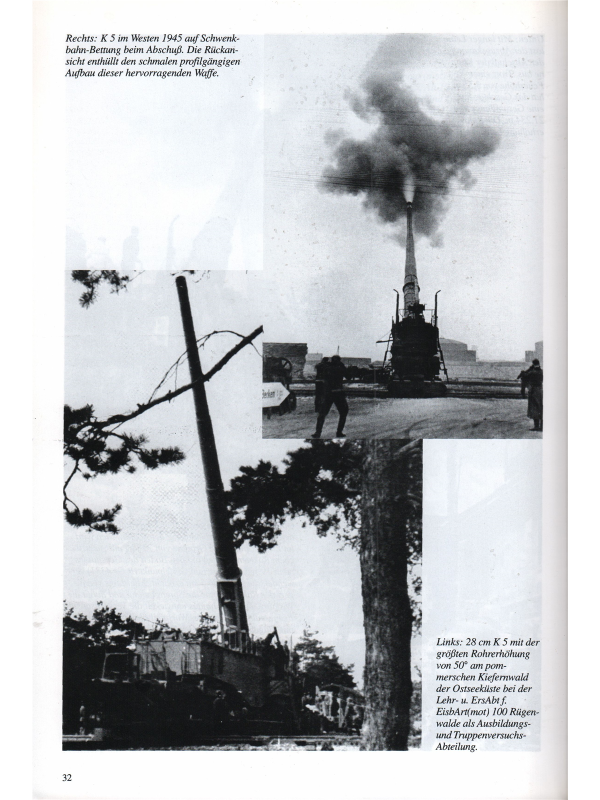 Deutsche Eisenbahngeschütze 15 - 80 cm Kaliber.