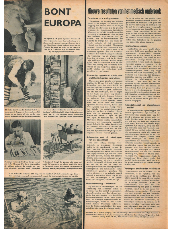 Signal magazine No 11 from 1943 Dutch language downloadable PDF