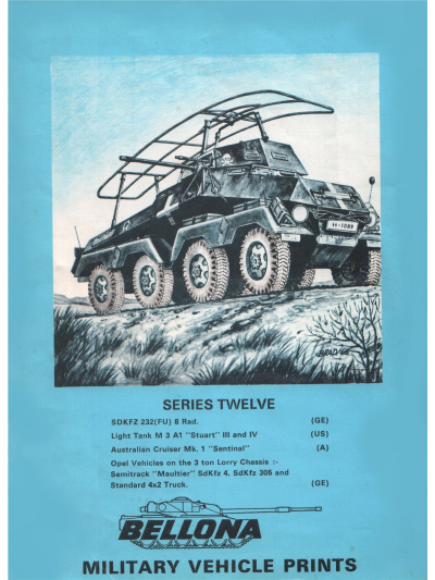 Bellona military vehicle prints series 12 Downloadable PDF