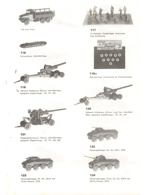 Electronic publication (PDF) Roco catalogue 1974 Minitanks in action