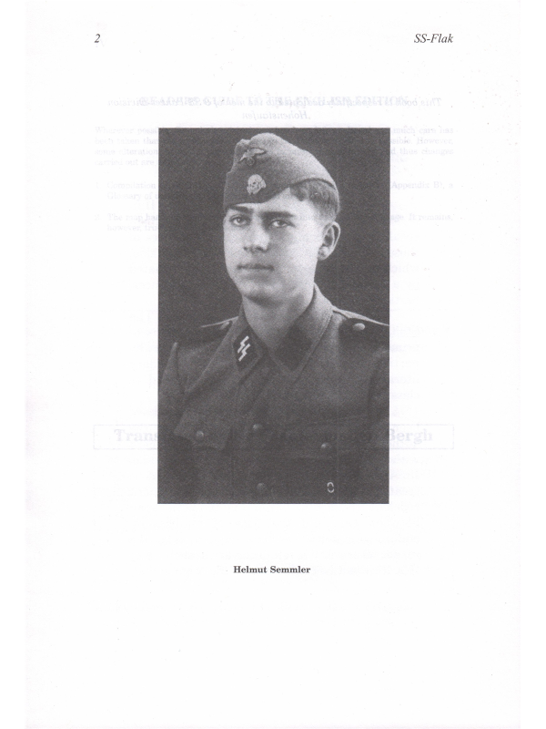 SS Flak Memoir of SS-Sturmmann Helmut Semmler