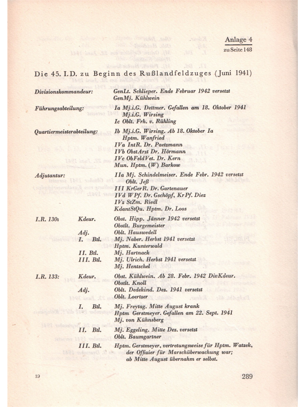 Mein Weg mit der 45. Infanterie-Division